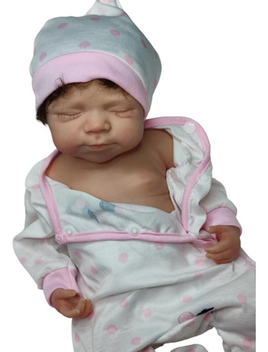 Bebé Reborn Original Silicona Solida Blandito 45cm Saly Doll