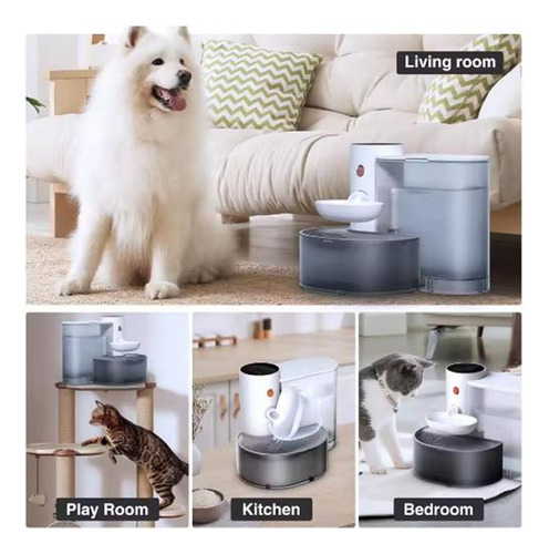 Fuente De Agua Inteligente Para Mascotas De 3 Litros, Sin En