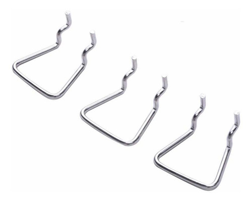 20 Gancho Para Estanteria Acero Inoxidable Doble Lazo