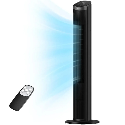 Ventilador de Torre Shawty Silencioso Com Controle Remoto e Oscilação de 90°