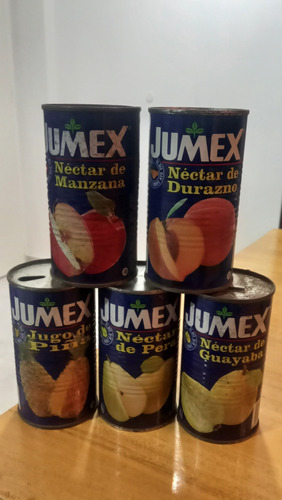 5 Latas Antiguas De Jugos Jumex De Chapa - (1 Sin Abrir)