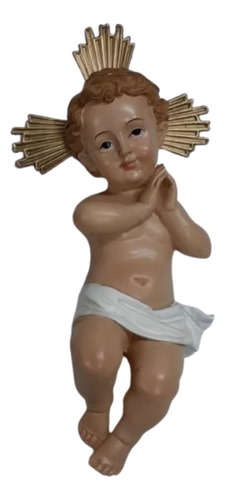 Niño Jesús 25 Cm -pesebre - Manos Rezando - Resina Poliéster