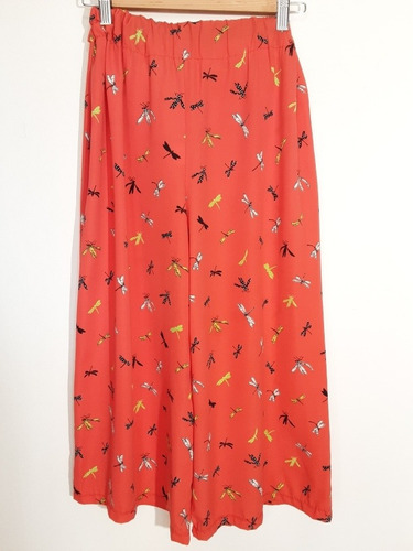 Imagen 9 de 10 de Pantalón Italiano Estilo Palazzo Con Libélulas, Talla S