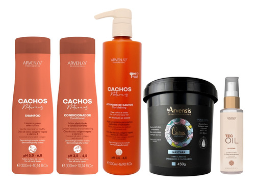 Kit Arvensis Cachos Shampoo +cond. +ativ.+masc+ Oleo Tec Oil