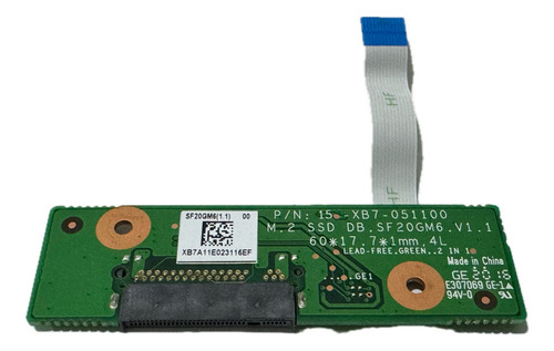 Placa Flex Conector M2 Juana Manso Netbook G7 Sf20