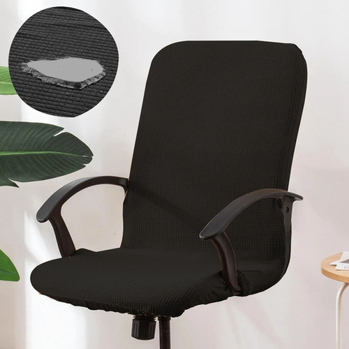A Protector De Asiento De Silla De Escritorio Suave Negro