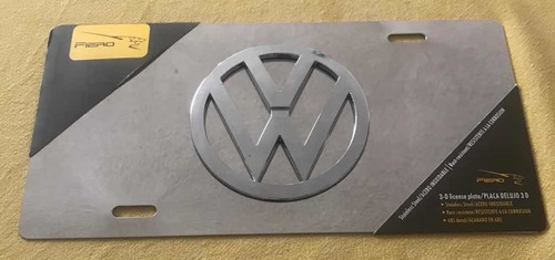 Placa De Lujo 3d Vw