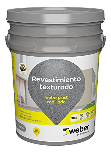 Revestimiento Texturado Weberplast Rodillado 30kg Curia