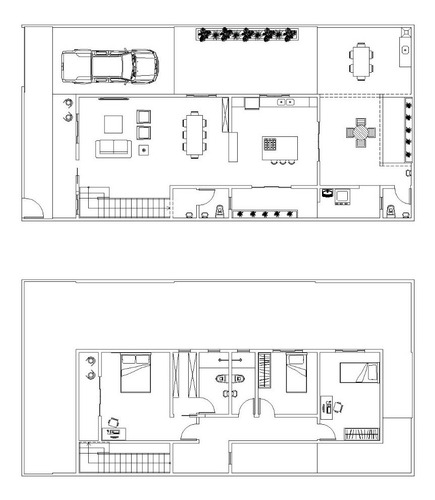 17 Planta Casas 3 Quartos Terreno 10x20 Metros