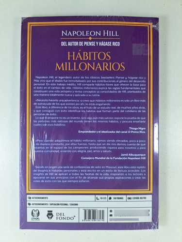 Dinamita Mental + Hábitos Millonarios, De Napoleon Hill. Editorial Del Fondo, Tapa Blanda En Español, 2023