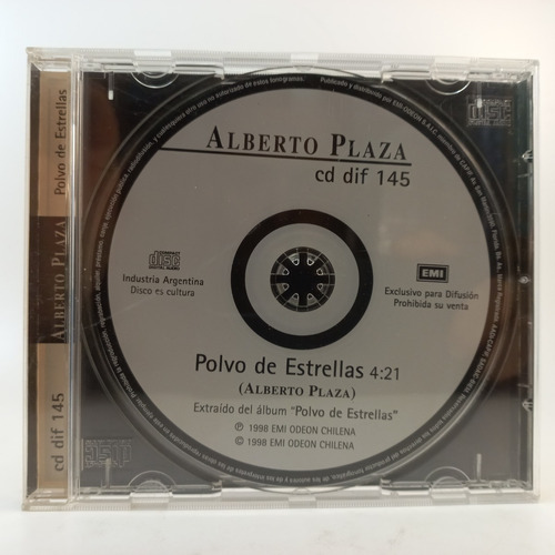 Alberto Plaza - Polvo De Estrellas - Cd Single Chile - Ex 