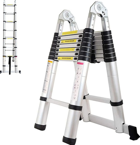 Escada Telescópica Dupla De Alumínio 5 Metros