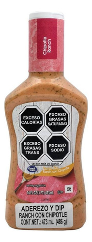 6 Pza Aderezo Great Value Ranch Con Chipotle 473 Ml