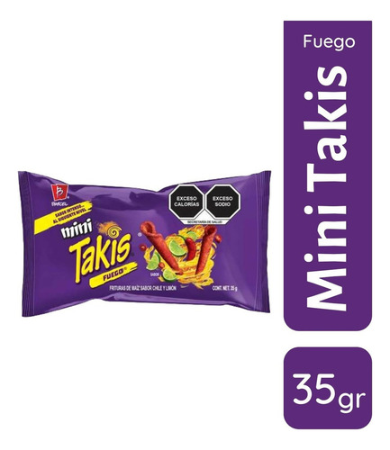Mini Takis Fuego 25 Pack Barcel Botana De Maiz Chile Y Limón