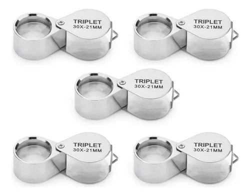 comprar Paquete De 5 Mini Lupas De Bolsillo 30x 21 Mm Joyeros L...