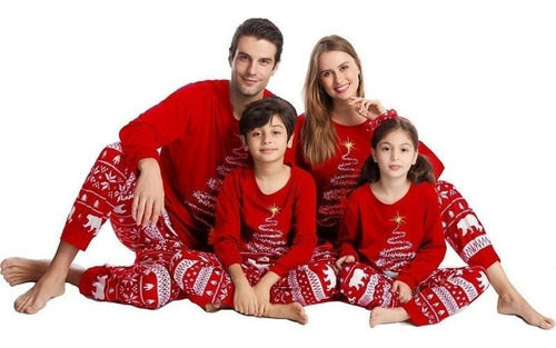 Conjuntos De Pijamas Navideños Familiares A Juego
