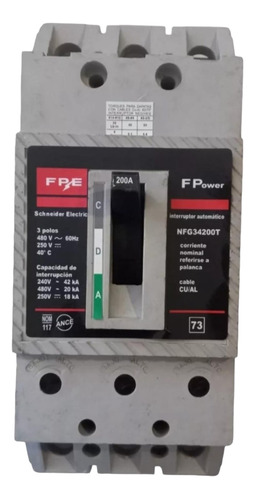 Interruptor Trifásico 3x200a Fpe Nfg34200t 3 Polos