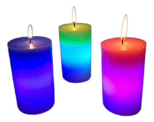 Vela Mágica De Cera Con Colores Intercambiables
