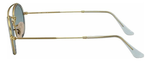 Anteojos de Sol Ray-Ban I-Shape Oval Double Bridge Talle Standard Armazón Polished Gold y Lente Blue