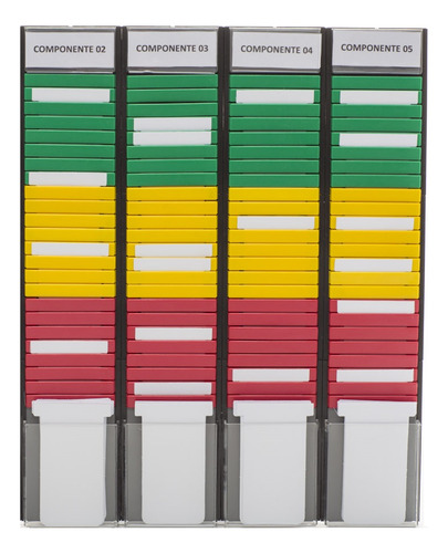 Quadro Kanban Com 4 Colunas De 24 Tiras E 150 Cartões T