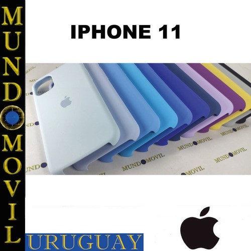 Imagen 2 de 6 de Silicon Case iPhone 11 Protector Funda Mas Vidrio Templado