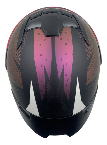 Casco Ls2 Ff352 Color Thunder Matt Black Chameleon Para Moto Negro Violeta Oscuro Blanco Sergeant L