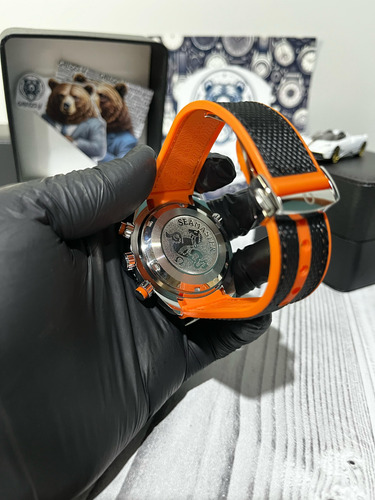 Reloj Omega Seamaster Calendario Cronógrafo Bisel Giratorio Negro Naranja (Reacondicionado)