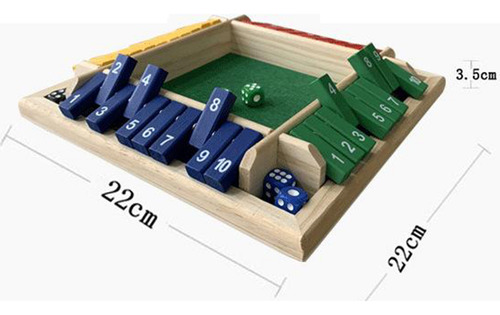 4 Lados Cerrar La Caja Juego De Madera Tablero Número Beber