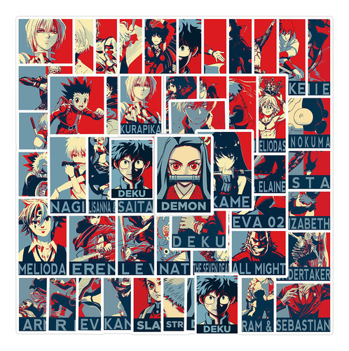Pegatinas De Anime De Demon Slayer Hunter X Hunter 10/30/50