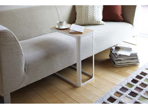 Yamazaki Home Compact Tower Side Table Blanco