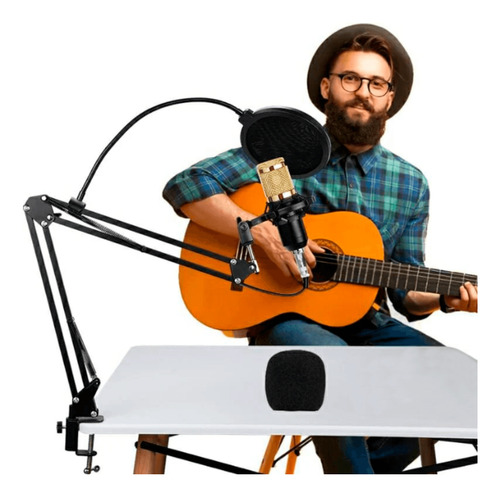 Microfono Condensador Profesional Con Consola De Sonido