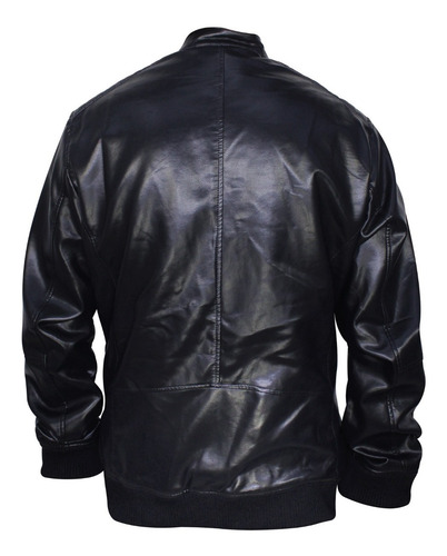 Imagen 6 de 9 de Chamarra Piel Hombre Tallas Extra Cuello Felpa Roosevelt 32