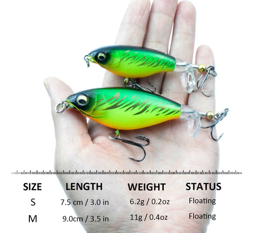 Señuelo De Pesca Giratorio Suave De Topwater Con Anzuelo Tri