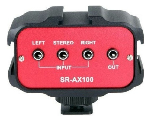 Adaptador De Áudio De 2 Canais Saramonic Sr-ax100 Cor Preto/vermelho