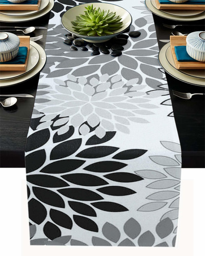 Trendychic Camino Mesa Comedor Textura Dahlia Patron Raya X