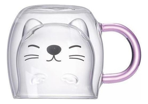 Nuevo 2x Taza De Cristal Con Forma De Oreja De Gato, Taza De