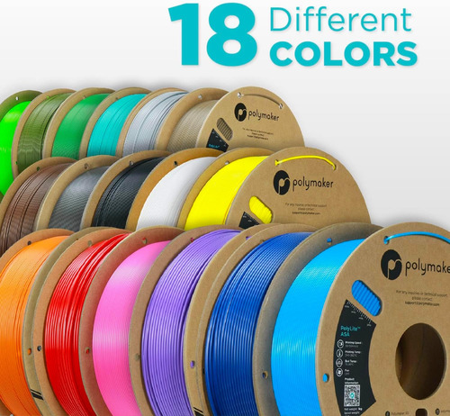 Filamento Asa De Polymaker 1.75 Mm Negro, 1 Kg De Filamento