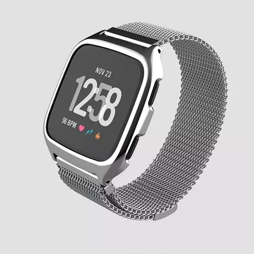 Imagen 2 de 2 de Malla Metalica Para Fitbit Versa Acero Inox Cierre Magnético