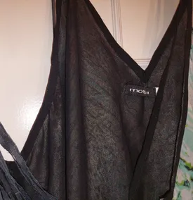 Vestido Corto Top Mujer Tiras Blusa Gasa Musculosa T.large