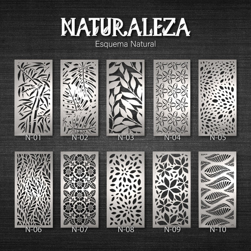 Chapa Decorativa Perforada 1200x600x0,7 - Diseños Varios