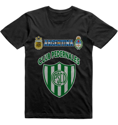 Remera Infantil Negra Club Pedernales