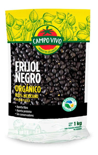 Frijol Negro Campo Vivo Orgánico 1kg