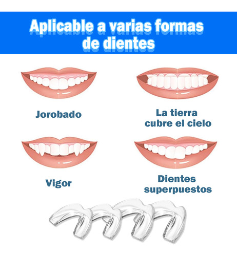Set 4 Guarda Dental Moldeable Desgaste Bucal Anti Bruxismo