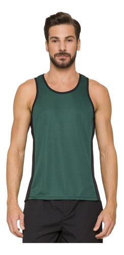 Regata Selene Dry Fit Masculina - Verde E Preto