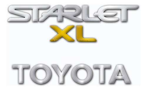 Kit 3 Calcomanias:  Starlet + Xl + Toyota 