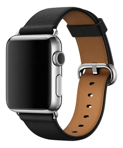 Correa Cuero Compatible Iwatch Apple Watch 42/44/45mm Negro