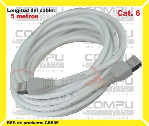 Cable Adaptador Utp Rj45 Cat6 5m Ref: Crs05 Computoys Sas