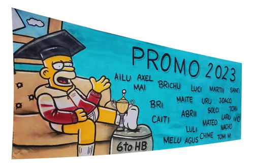 Bandera De Egresados Homero Simpsons 3x1.50