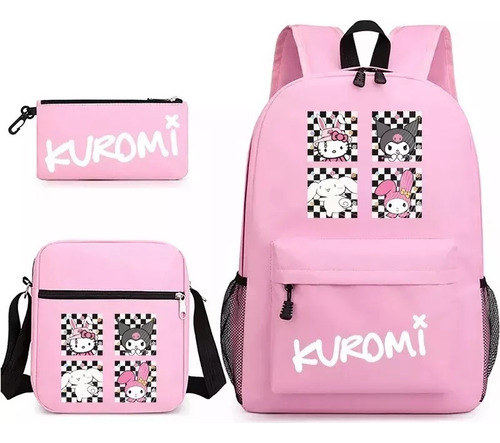 Mochila Escolar Estampada Para Sanrio Kuromi Cinnamoroll Color O