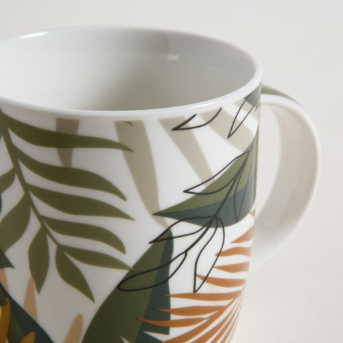 Taza Jarro Mug Nature Green Verde 350ml Café Té Porcelana Color Verde Musgo